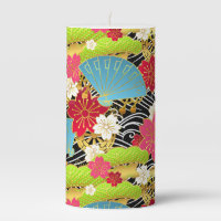 Japanese style Kimono Patterned Candle