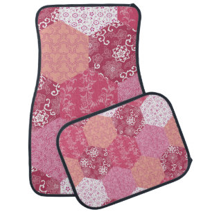 Japanese Style Patchwork Pattern Design Car Floor Mat