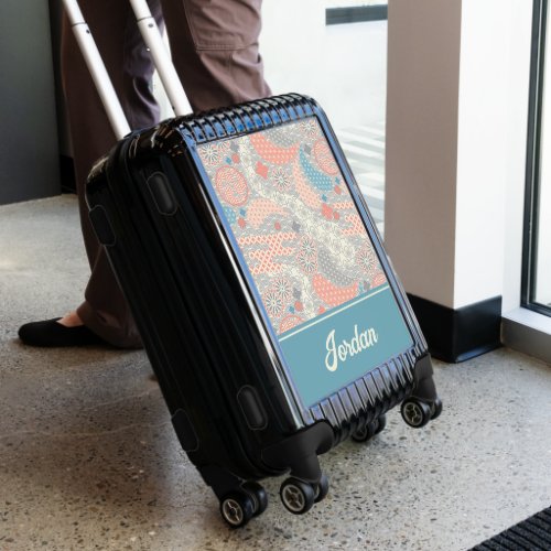 Japanese style pattern  Add Your Name Luggage