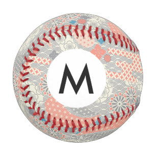 Japanese style pattern. Illustration. Baseball