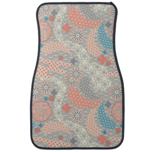 Japanese style pattern. Illustration. Car Mat