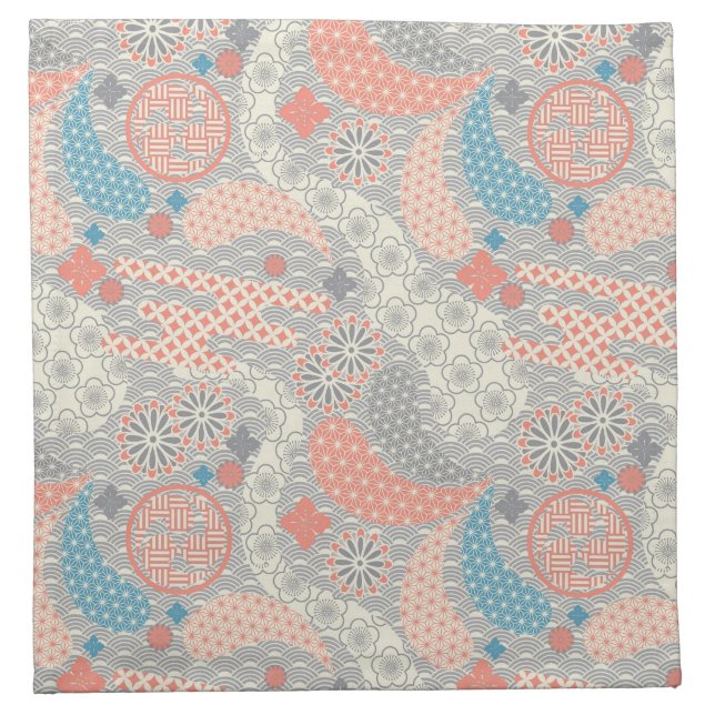 Japanese style pattern. Illustration. Cloth Napkin (Front)