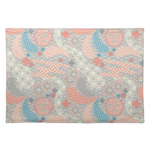 Japanese style pattern. Illustration. Cloth Placemat