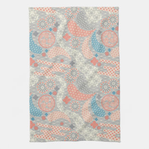 Japanese style pattern. Illustration. Kitchen Towel
