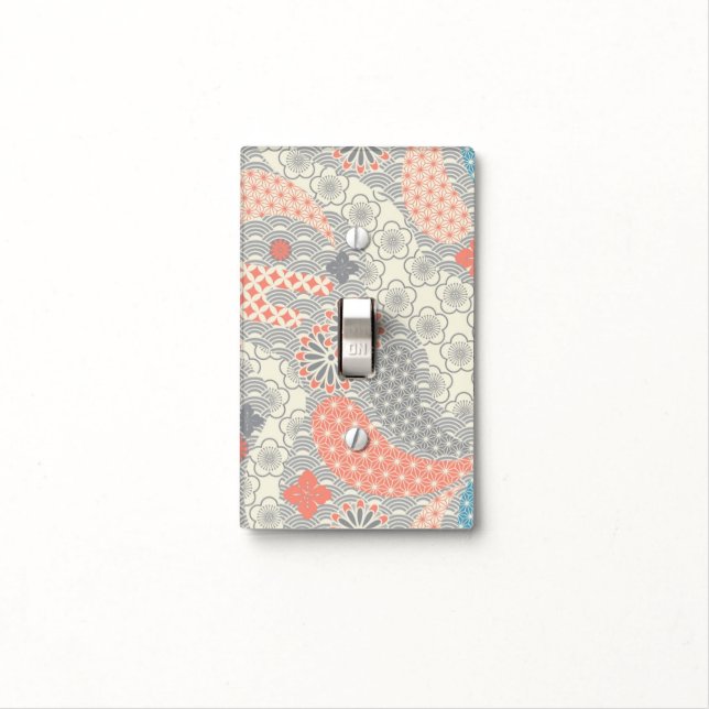 Japanese style pattern. Illustration. Light Switch Cover (In Situ)