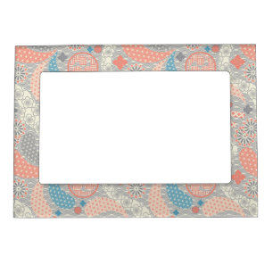 Japanese style pattern. Illustration. Magnetic Photo Frame