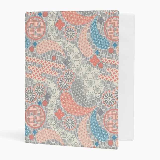 Japanese style pattern. Illustration. Mini Binder (Front/Inside)