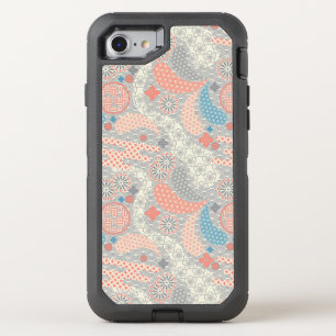 Japanese style pattern. Illustration. OtterBox Defender iPhone SE/8/7 Case