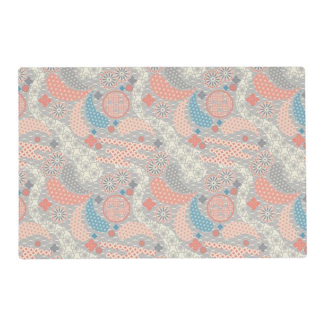 Japanese style pattern. Illustration. Placemat (Front)