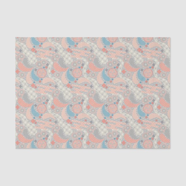 Japanese style pattern. Illustration. Tissue Paper (Front)