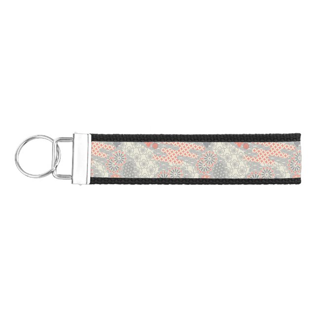 Japanese style pattern. Illustration. Wrist Keychain (Keys on Left)