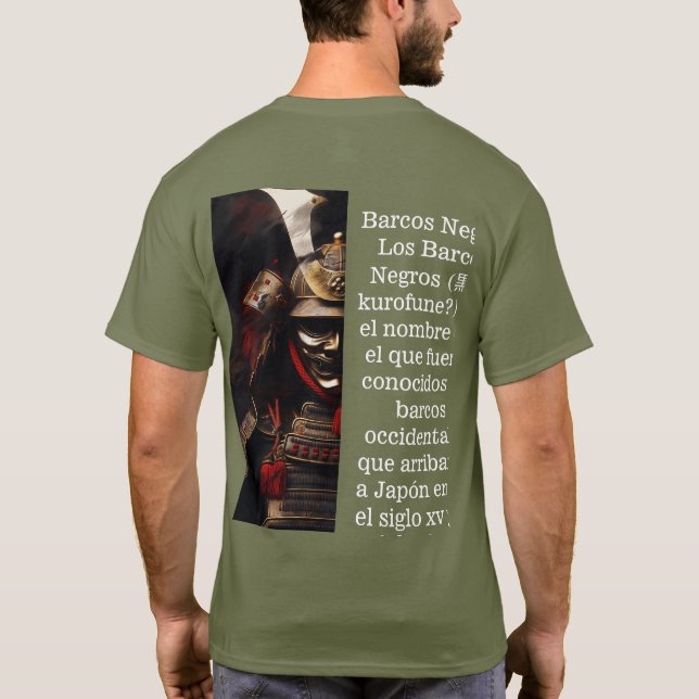Japanese Style Samurai Warrior Shogun armor T-Shirt (Back)