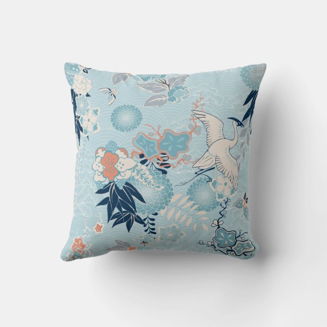 Japanese Style Throw Pillow (Back)