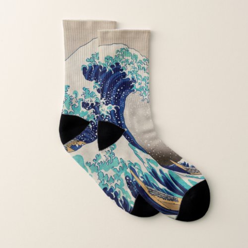 Japanese Style Wave Two_Tone Coffee Mug Paper Cup Socks