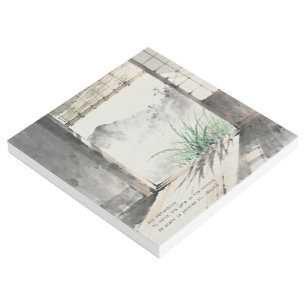 Japanese sumi-e ink painting paired with a Haiku Gallery Wrap