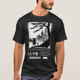 Japanese Sumi e Painting Streetwear Style Fashion T-Shirt