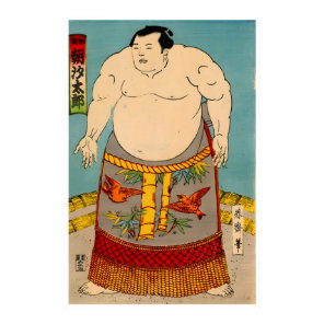 Japanese Sumo Art Sumo Wrestler Poster Asashio