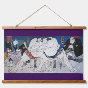 Japanese Sumo Wrestling, Kuniyoshi Hanging Tapestry