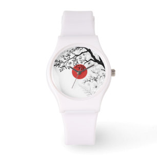 Japanese Sun & Nature Brush Art Watch