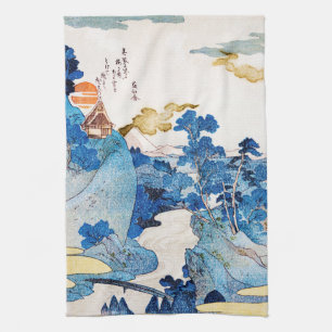 Japanese Sunrise Landscape, Kuniyoshi, Ukiyo-e Kitchen Towel