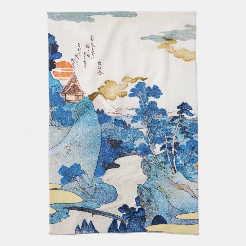 Japanese Sunrise Landscape Kuniyoshi Ukiyo_e Kitchen Towel