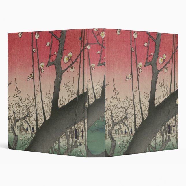 Japanese sunrise sunset plum estate trees 3 ring binder (Background)