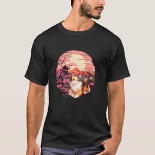 Japanese Sunset Calico Cat T-Shirt