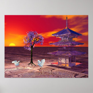 Japanese Sunset Poster