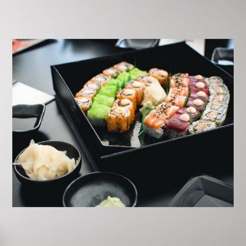 Japanese Sushi Bento Box Asian Food Poster