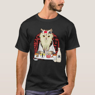 Japanese Sushi cat cherry blossom kawaii T-Shirt