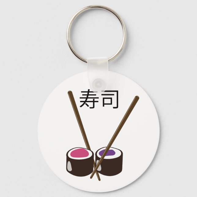 Japanese Sushi Chopsticks Keychain (Front)