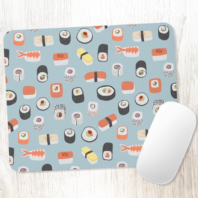 Japanese Sushi Food Art Pattern Mouse Pad (Japanese sushi food art mousemat)