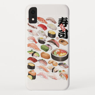 Japanese Sushi Food Illustration iPhone XR Case
