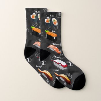 Japanese Sushi Foodie  Socks by Angharad13 at Zazzle