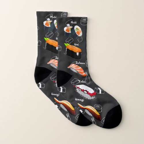 Japanese Sushi Foodie  Socks