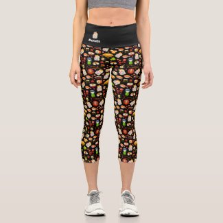 Japanese Sushi Kawaii Decora Capri Yoga Leggings