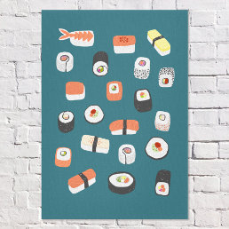 Japanese Sushi Nigiri Maki Roll  Canvas Print