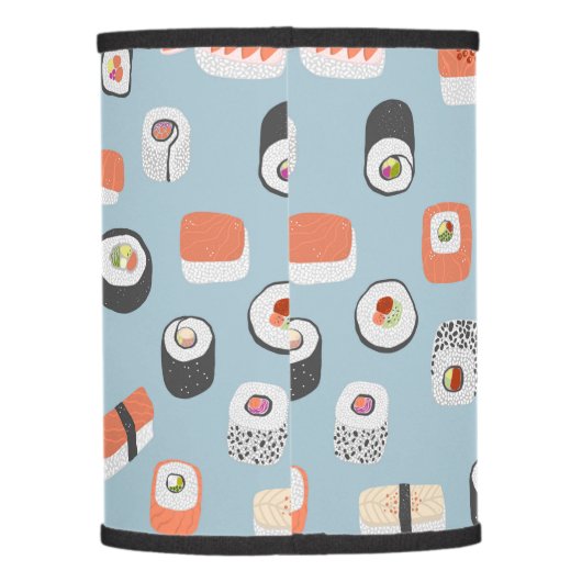 Japanese Sushi Nigiri Maki Roll Pattern Lamp Shade (Back)