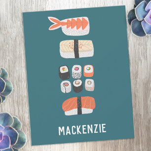 Japanese Sushi Personalized Note Card