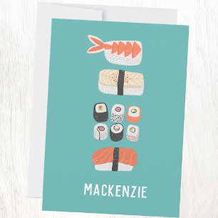 Japanese Sushi Personalized Note Card