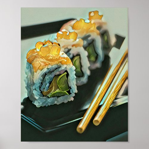 Japanese sushi poster