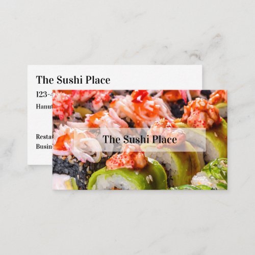 Japanese Sushi Restaurant Business Card