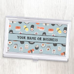 Japanese Sushi Restaurant Catering Business Card Case<br><div class="desc">Delicious sushi pattern,  ideal for a Japanese restaurant or catering business.  Original art by Nic Squirrell.</div>