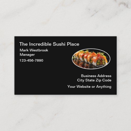 Japanese Sushi Restaurant Chef Theme Business Card