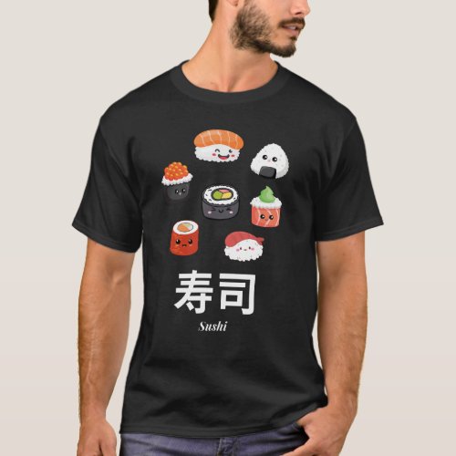 Japanese Sushi Sashimi Maki Roll T_Shirt
