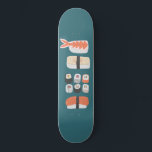 Japanese Sushi Skateboard<br><div class="desc">Sushi,  nigiri and maki rolls delicious food art for those who love to eat Japanese cuisine.</div>