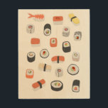 Japanese Sushi Wood Wall Art<br><div class="desc">Delicious sushi food art for foodies and gourmets.</div>