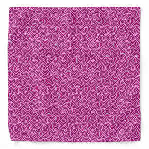 Japanese swirl pattern - burgundy and pale pink bandana