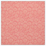 Japanese swirl pattern - coral orange fabric