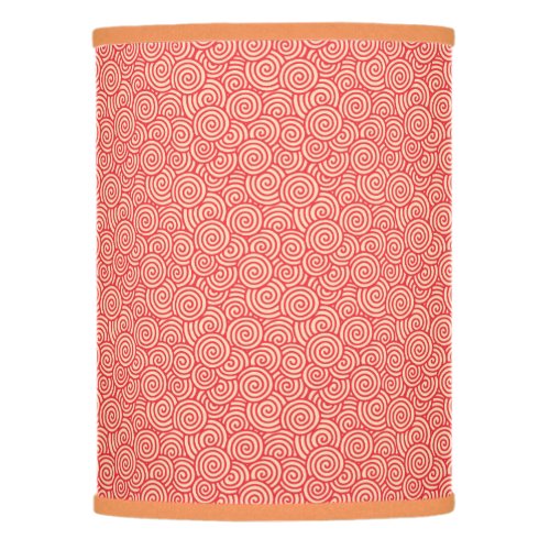 Japanese swirl pattern _ coral orange lamp shade